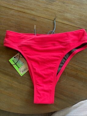 Jolyn Clothing Neon Pink High-Cut Bikini Bottom ZOE Style
